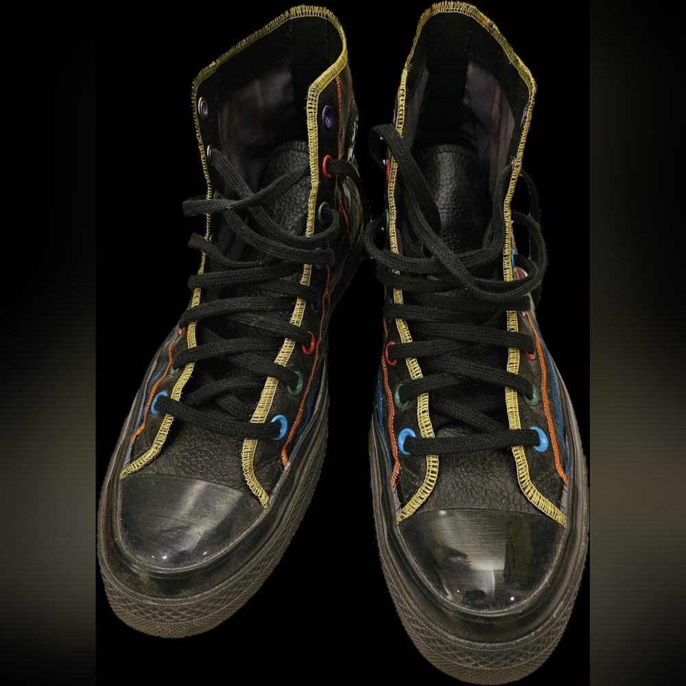 Men's Converse Chuck 70 High Chinese New Year Sneakers Black/Yellow Size 11 - Picture 3 of 4